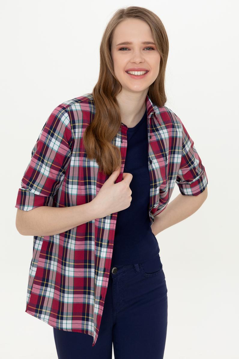 Kadın Lacivert Uzun Kollu Gömlek