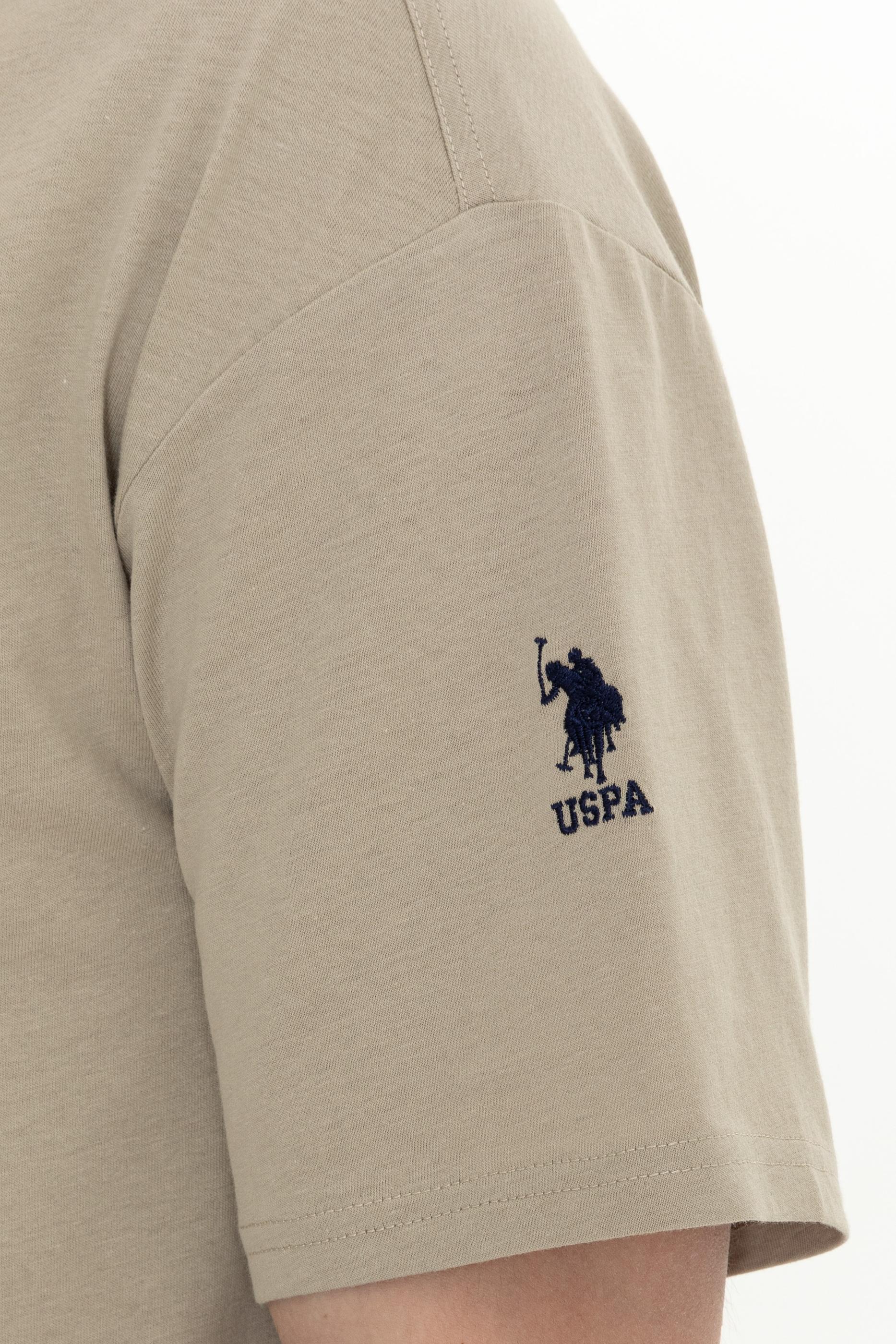 Erkek Haki Oversize Bisiklet Yaka Tişört