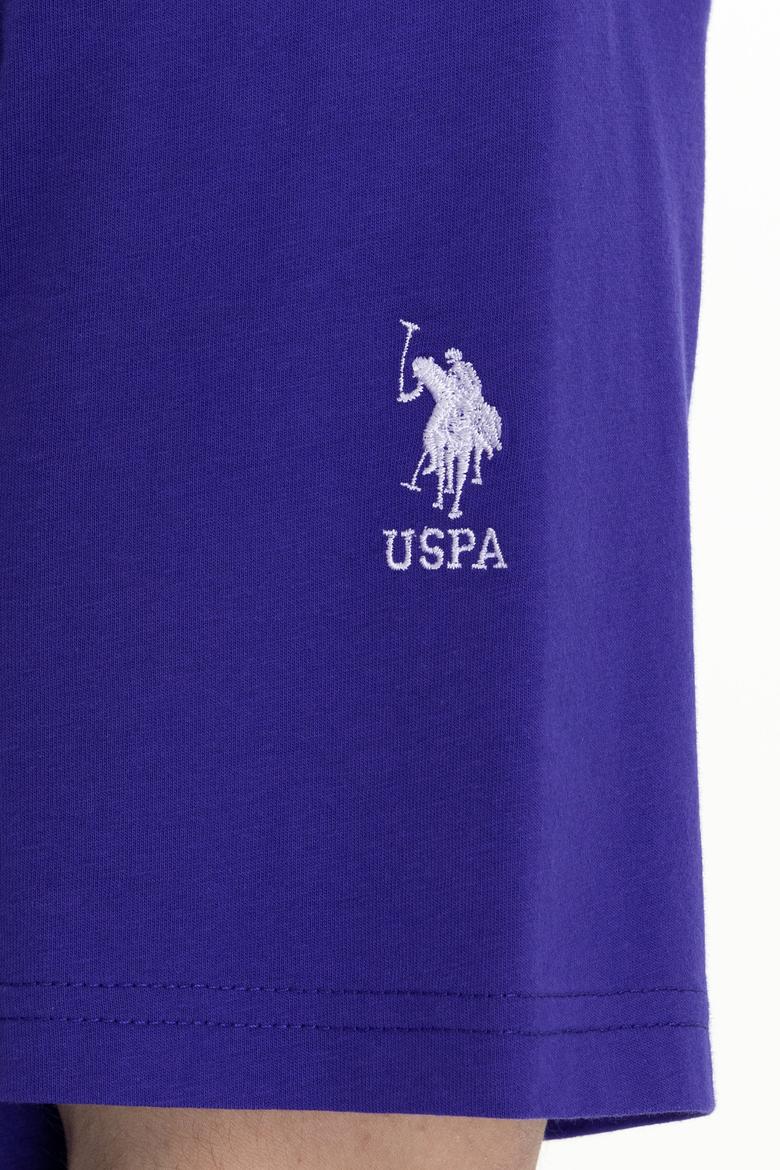 Erkek Mavi Oversize Bisiklet Yaka Tişört - 50252132099