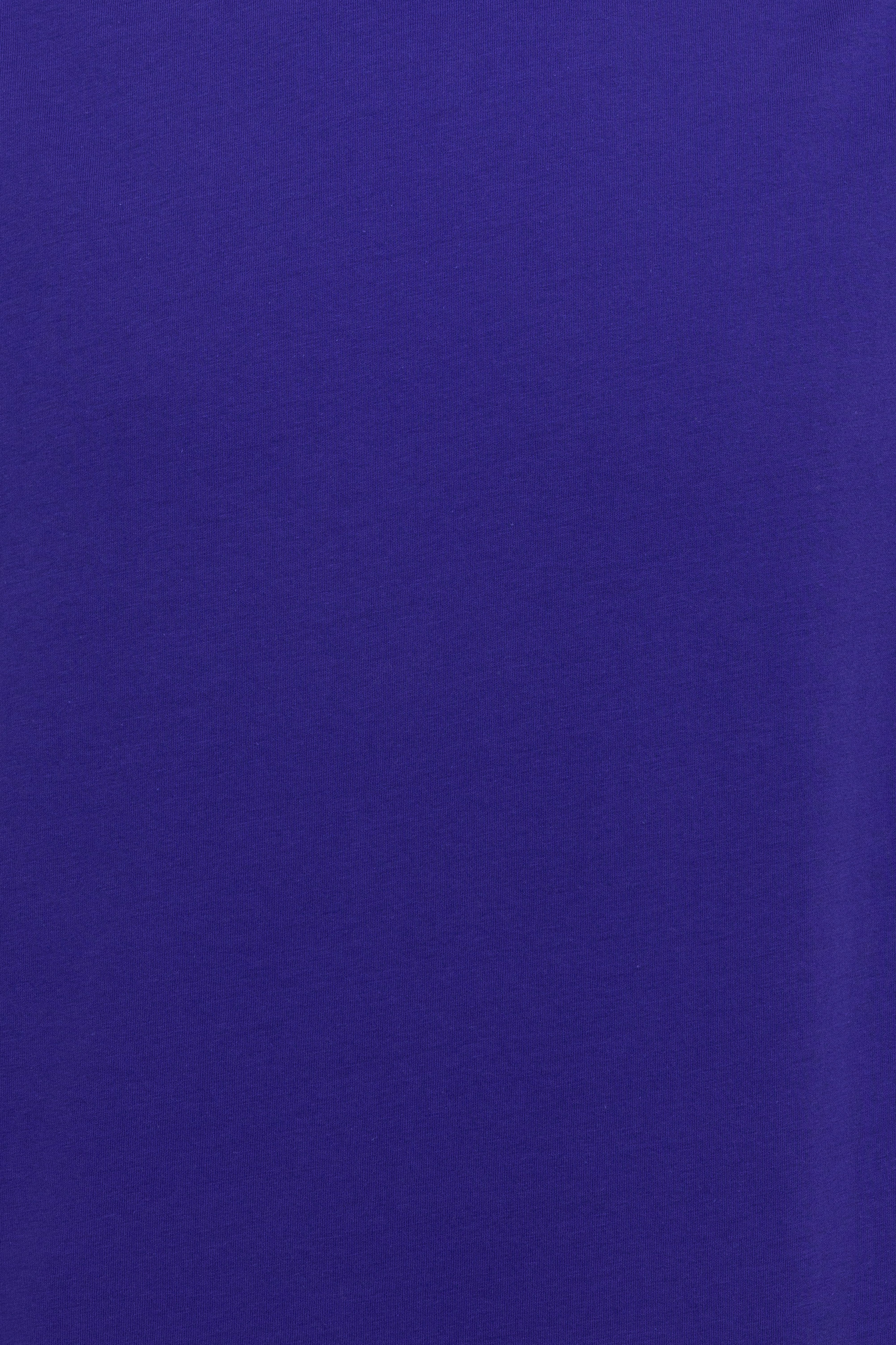 Erkek Mavi Bisiklet Yaka Oversize T-Shirt - Image 6