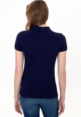 Kadın Lacivert Basic Polo Yaka Tişört - 50246272014