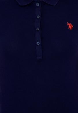 Kadın Lacivert Basic Polo Yaka Tişört - 50246272014