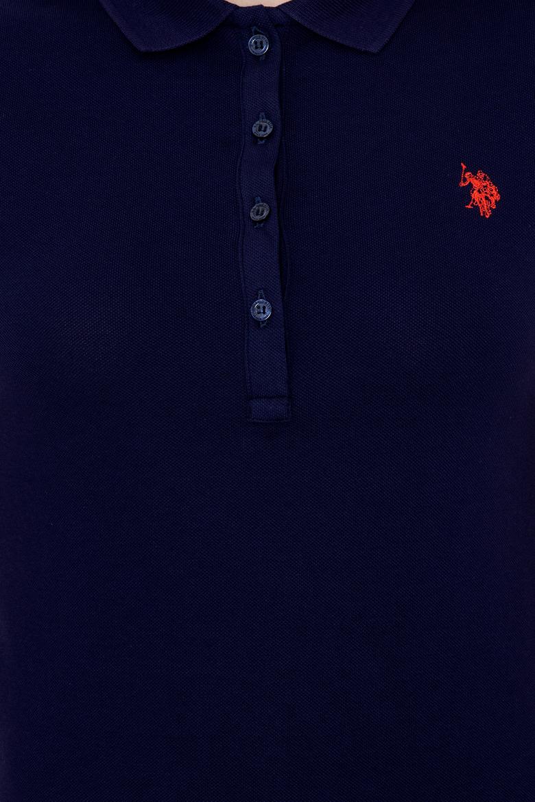 Kadın Lacivert Basic Polo Yaka Tişört - 50246272014