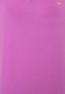 Kadın Menekşe V Yaka Basic Tişört - 50246033070