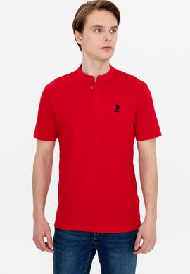 Erkek Kırmızı Hakim Yaka T-Shirt - 50246102031