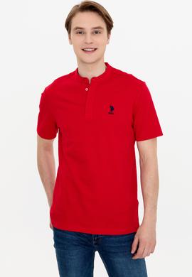 Erkek Kırmızı Hakim Yaka T-Shirt - 50246102031