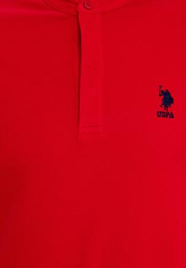 Erkek Kırmızı Hakim Yaka T-Shirt - 50246102031