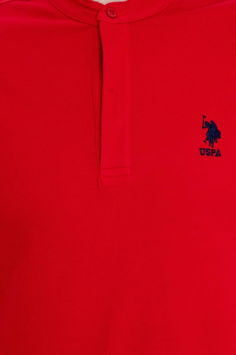 Erkek Kırmızı Hakim Yaka T-Shirt