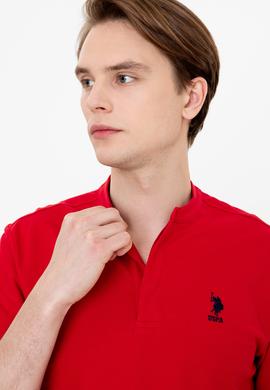 Erkek Kırmızı Hakim Yaka T-Shirt - 50246102031