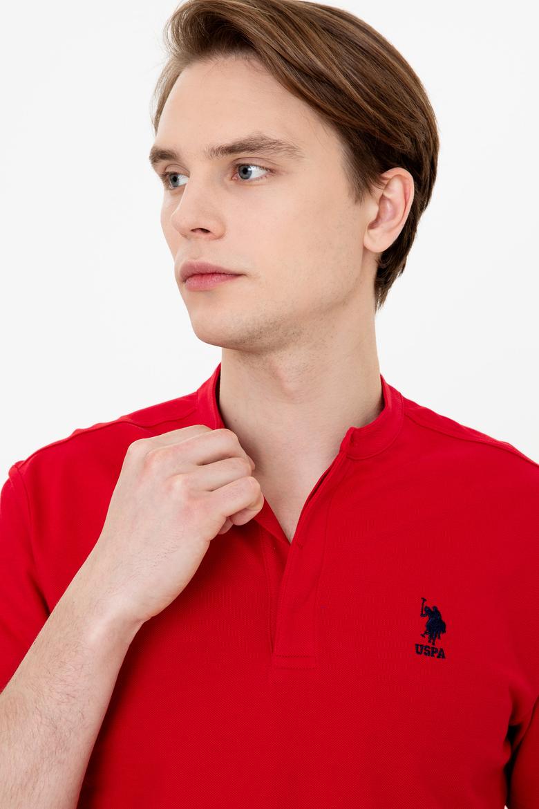 Erkek Kırmızı Hakim Yaka T-Shirt - 50246102031