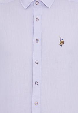 Erkek Lila Uzun Kollu Basic Gömlek - 50246466047