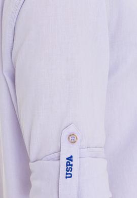 Erkek Lila Uzun Kollu Basic Gömlek - 50246466047