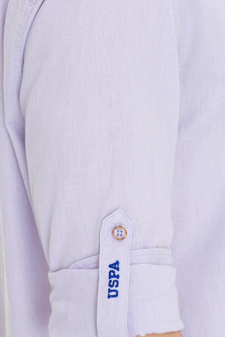 Erkek Lila Uzun Kollu Basic Gömlek - 50246466047