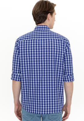 Erkek Mavi Uzun Kollu Gömlek - 50247744016