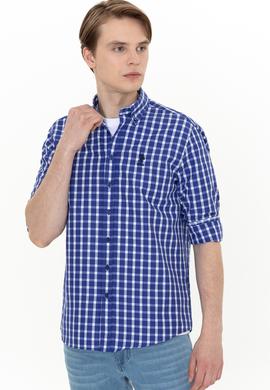 Erkek Mavi Uzun Kollu Gömlek - 50247744016