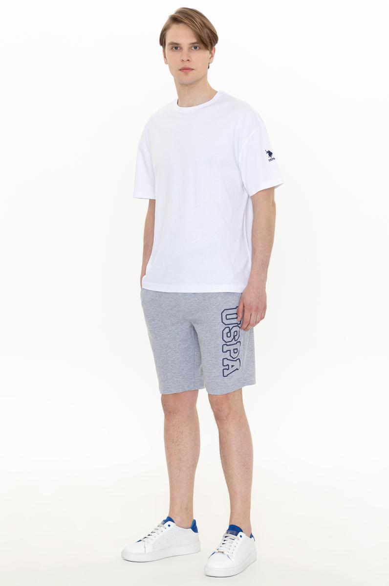 Erkek Gri Melanj Örme Şort