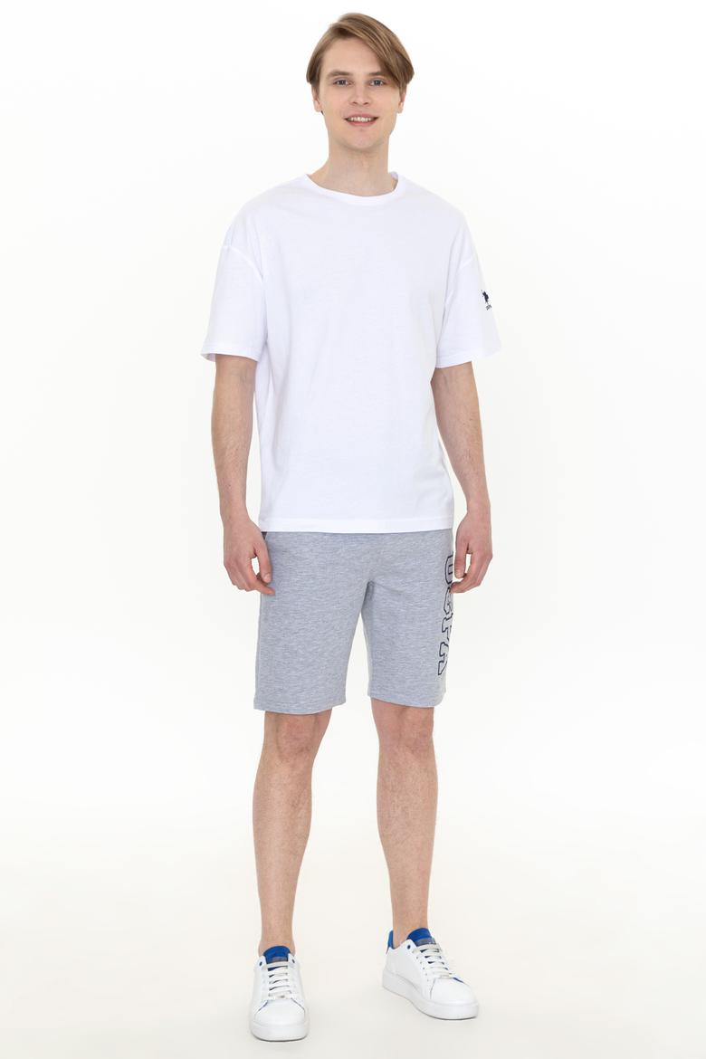 Erkek Gri Melanj Örme Şort