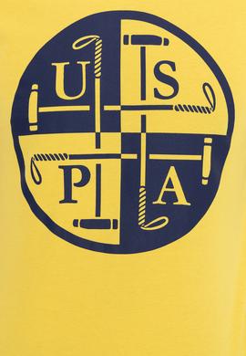 Erkek Açık Sarı Bisiklet Yaka Tişört - 50247330150