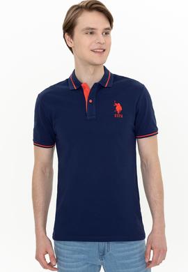 Erkek Lacivert Polo Yaka Basic Tişört - 50247371031