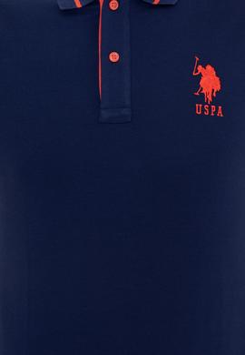 Erkek Lacivert Polo Yaka Basic Tişört - 50247371031