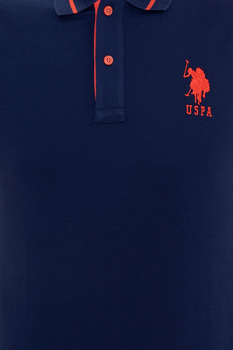 Erkek Lacivert Polo Yaka Basic Tişört - 50247371031