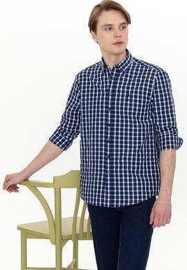 Erkek Lacivert Uzun Kollu Gömlek - 50247744009