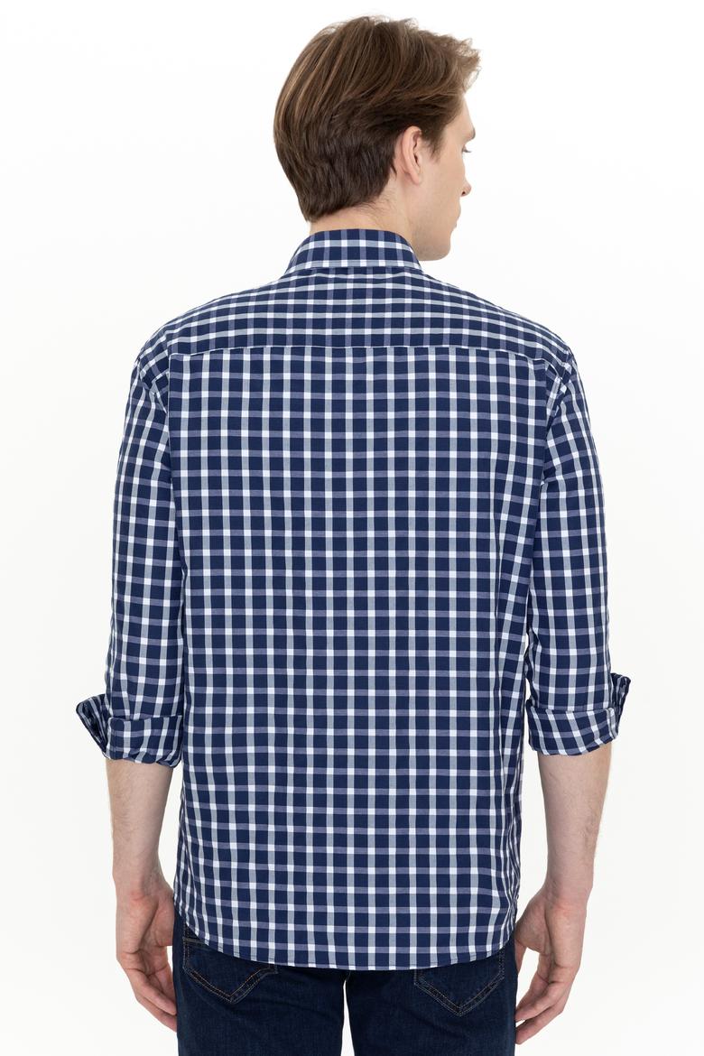 Erkek Lacivert Uzun Kollu Gömlek - 50247744009