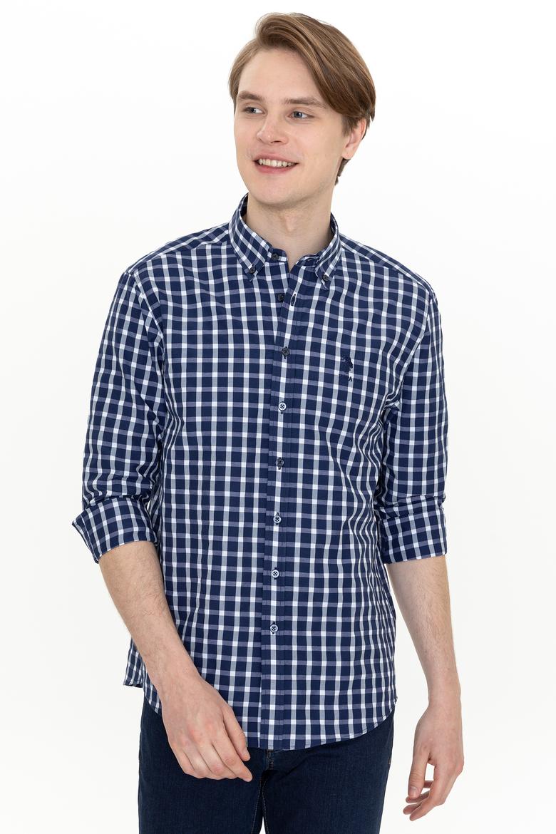 Erkek Lacivert Uzun Kollu Gömlek - 50247744009