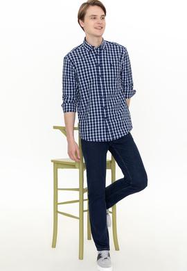 Erkek Lacivert Uzun Kollu Gömlek - 50247744009
