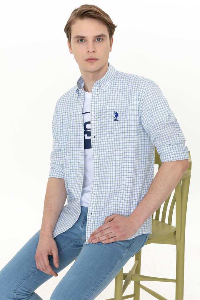 Erkek Yeşil Uzun Kollu Gömlek