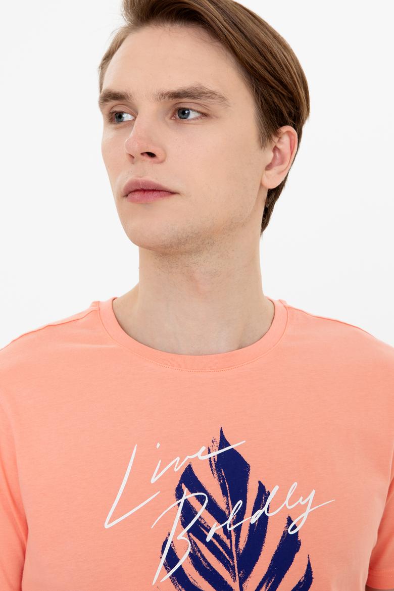 Erkek Somon Bisiklet Yaka Tişört - 50246117036