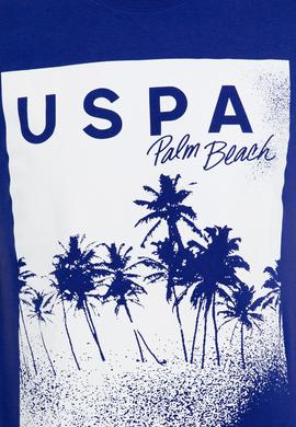 Erkek Mavi Bisiklet Yaka Tişört - 50246118058