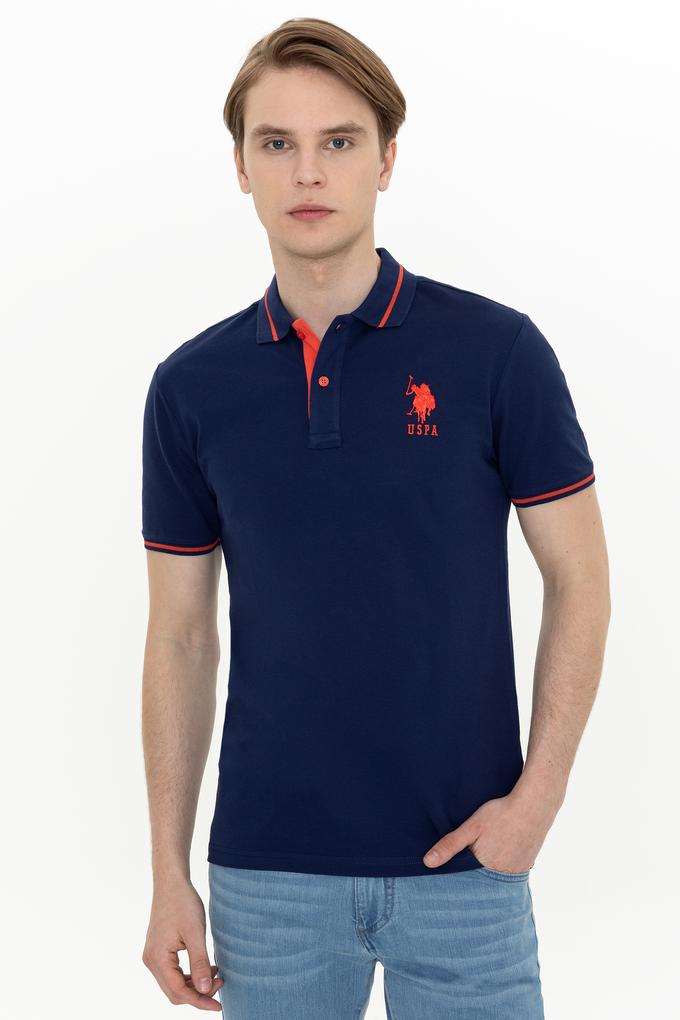 Erkek Lacivert Polo Yaka Basic Tişört