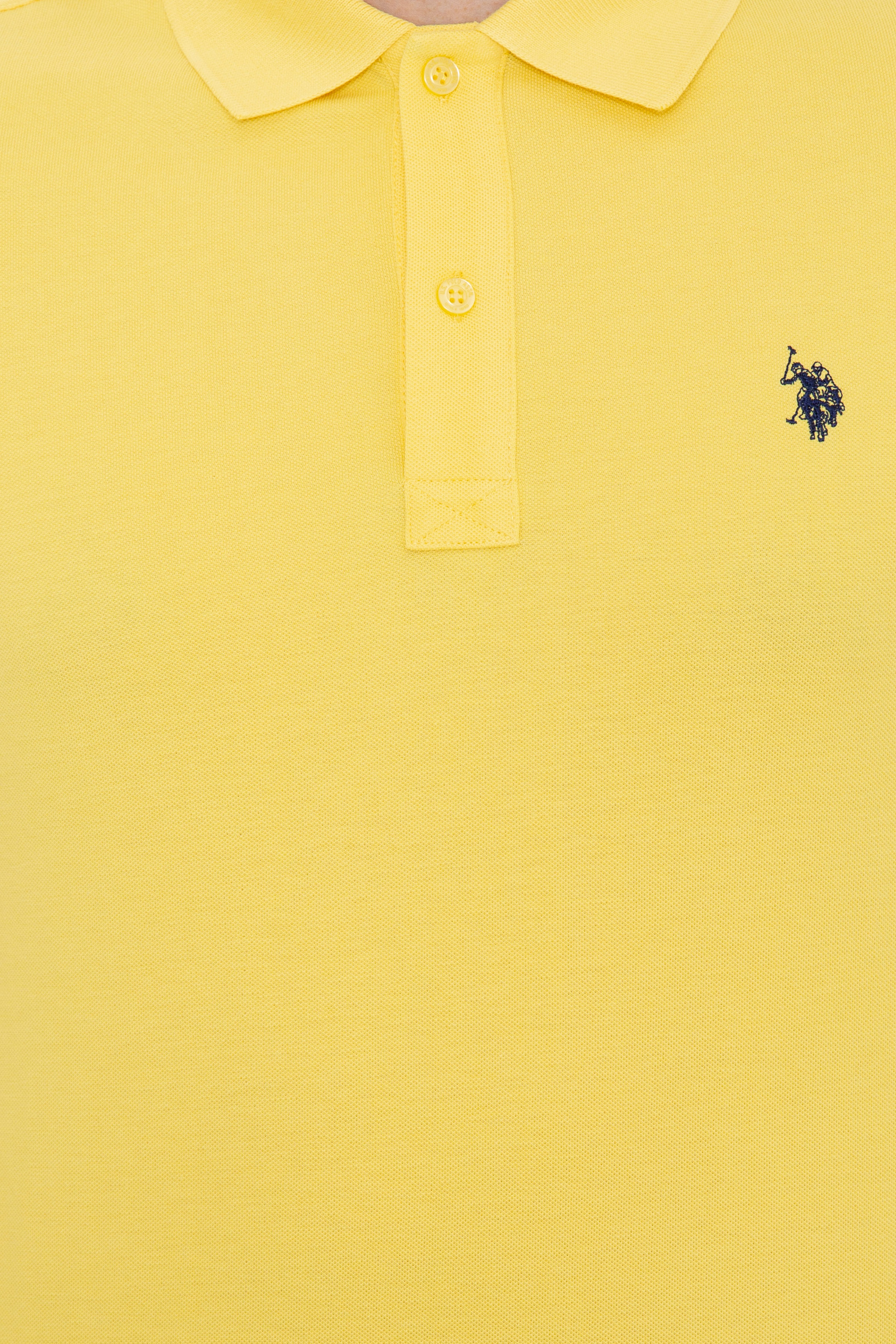 Erkek Açık Sarı Basic Polo Yaka Tişört - Image 6