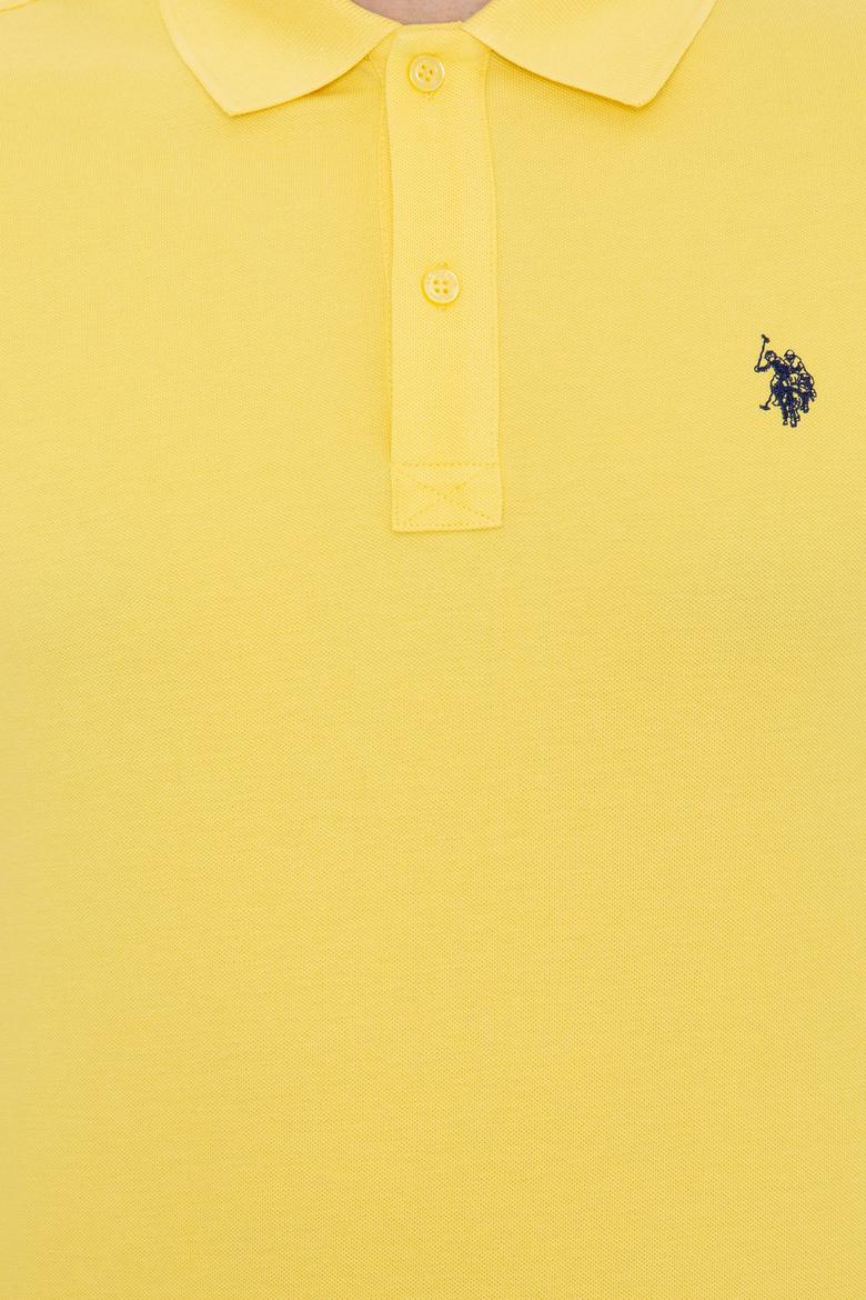 Erkek Açık Sarı Basic Polo Yaka Tişört - 50249149020