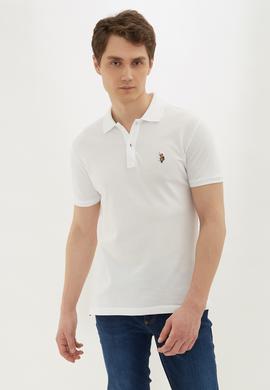 Erkek Beyaz Polo Yaka T-Shirt Basic - 50232310024