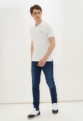 Erkek Beyaz Polo Yaka T-Shirt Basic - 50232310024