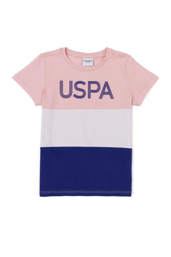 Çocuk Pudra Bisiklet Yaka Tişört