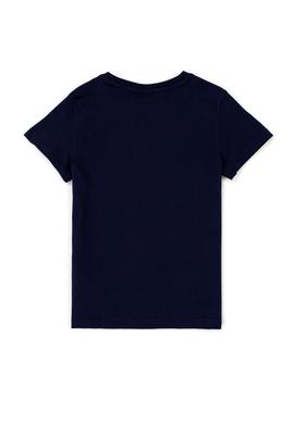 Çocuk Lacivert Bisiklet Yaka Tişört - 50251777108