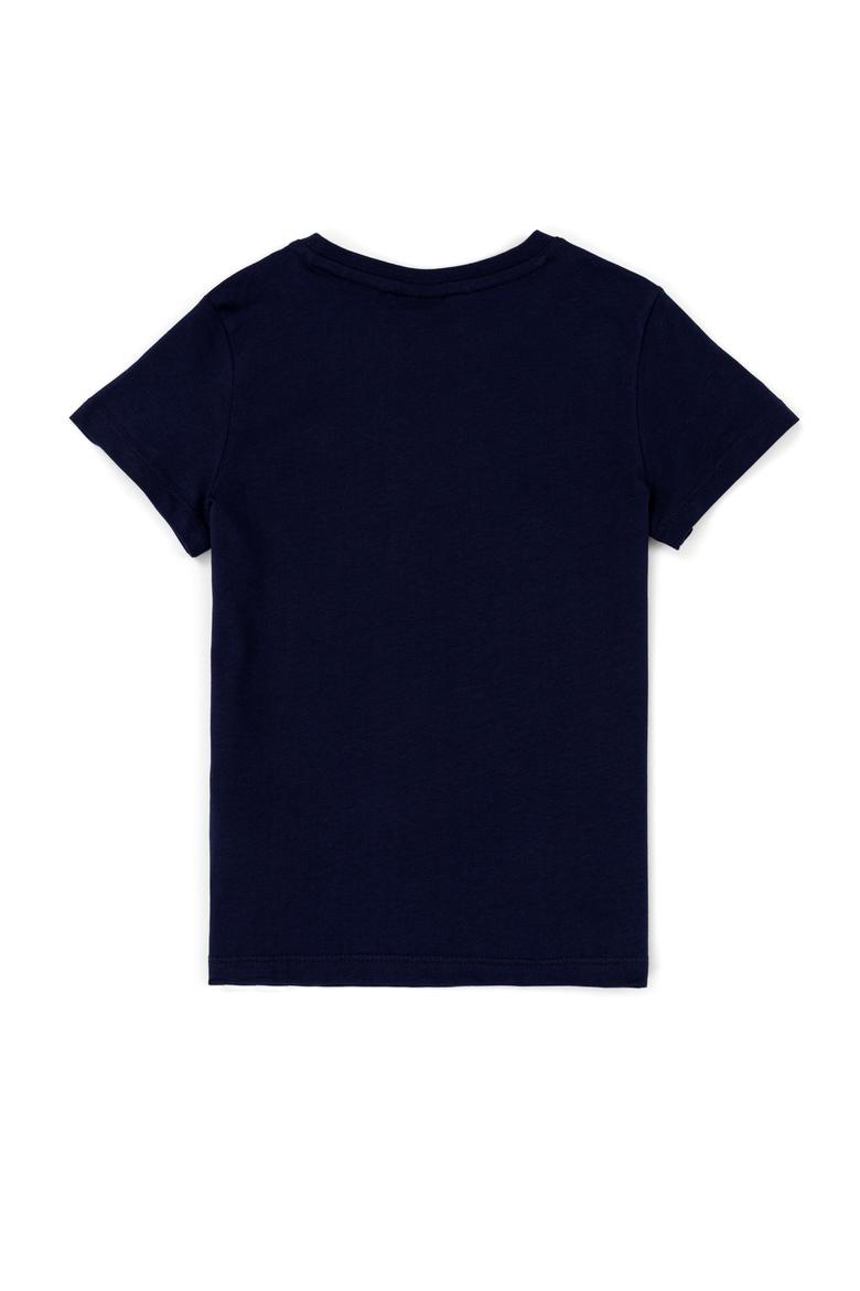 Çocuk Lacivert Bisiklet Yaka Tişört - 50251777108