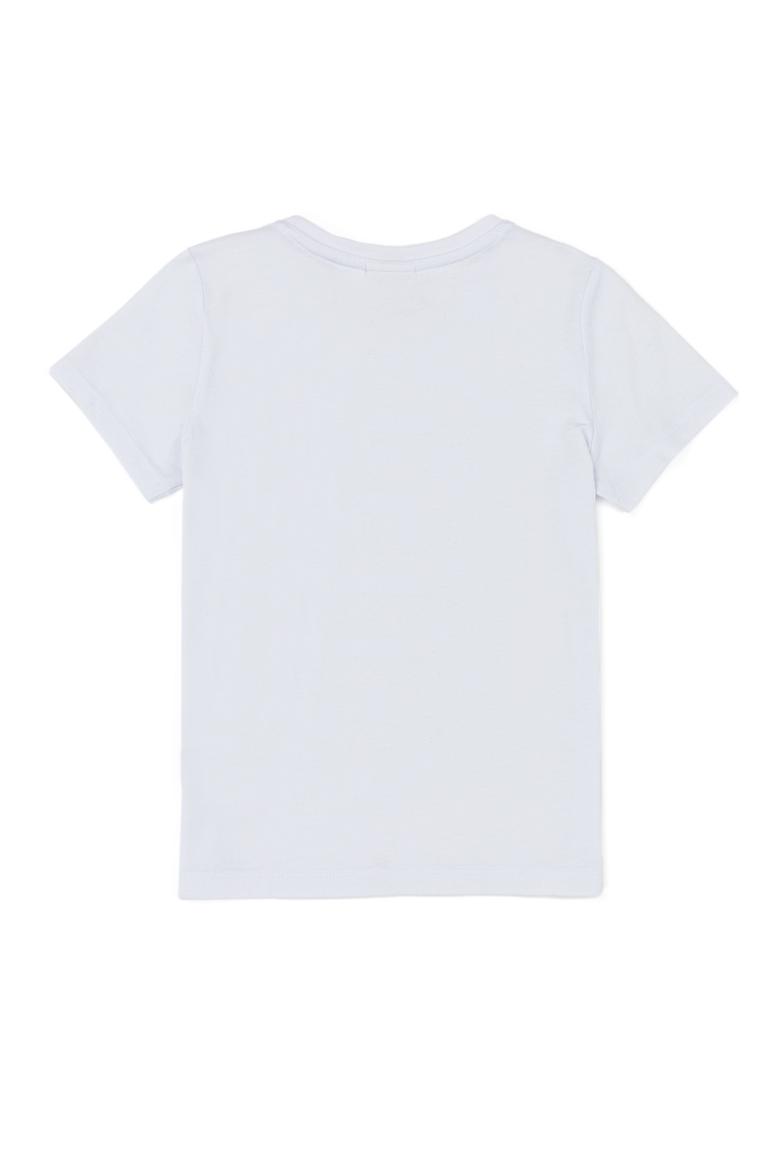 Çocuk Beyaz Bisiklet Yaka Tişört - 50247336002