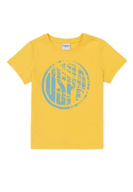 Çocuk Açık Sarı Bisiklet Yaka Tişört - 50247353050