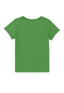 Çocuk Yeşil Bisiklet Yaka Tişört - 50247353124