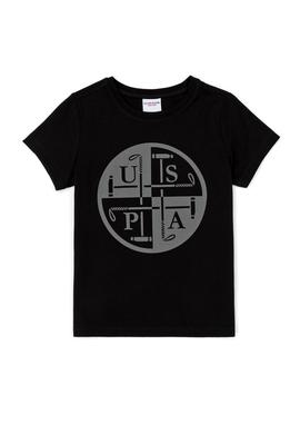 Çocuk Siyah Bisiklet Yaka Tişört - 50247336097