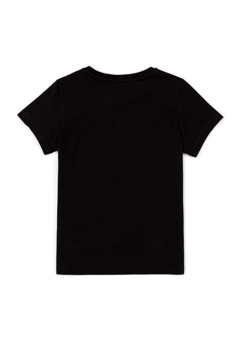 Çocuk Siyah Bisiklet Yaka Tişört - 50247336097