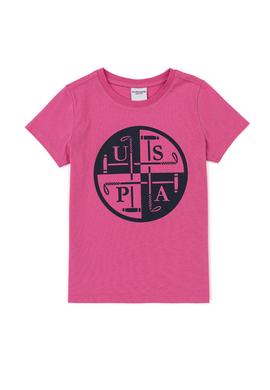 Çocuk Pembe Bisiklet Yaka Tişört - 50247336075