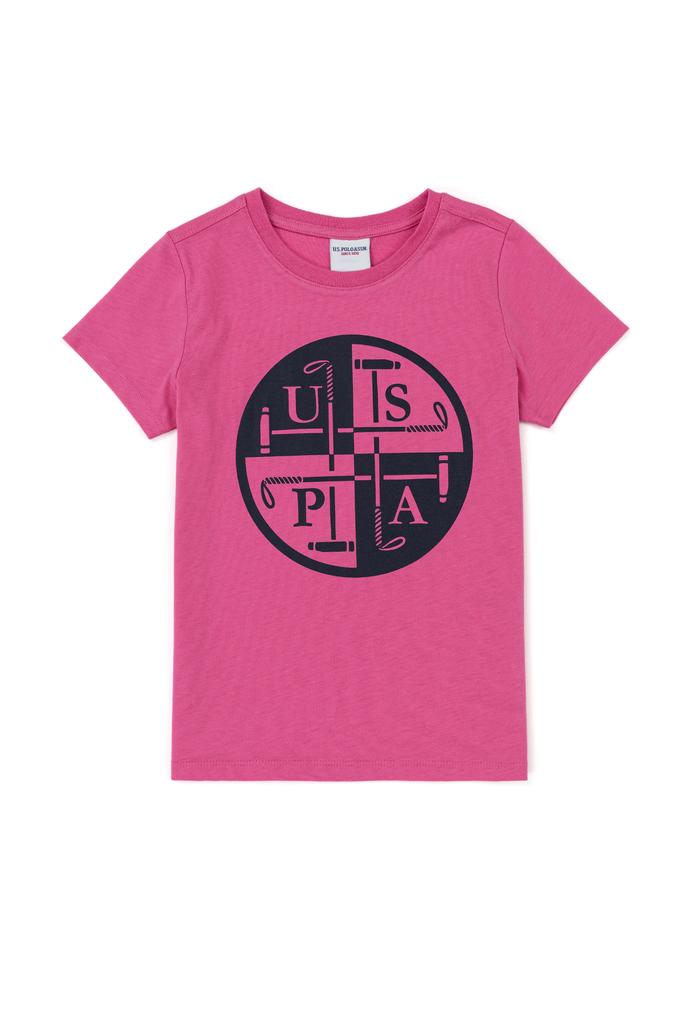 Çocuk Pembe Bisiklet Yaka Tişört