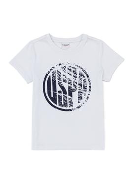 Çocuk Beyaz Bisiklet Yaka Tişört - 50247353006