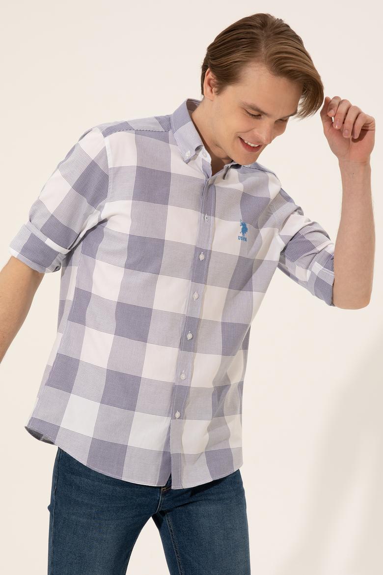 Erkek Mavi Uzun Kollu Gömlek - 50247504033