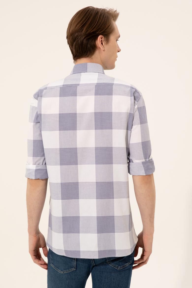 Erkek Mavi Uzun Kollu Gömlek - 50247504033